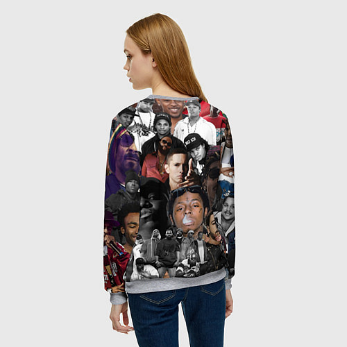 Женский свитшот Короли Рэпа KING RAP / 3D-Меланж – фото 4