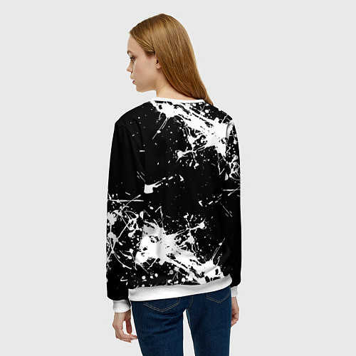 Женский свитшот Phasmophobia краска / 3D-Белый – фото 4