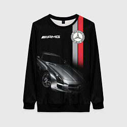 Свитшот женский MERCEDES BENZ AMG, цвет: 3D-черный