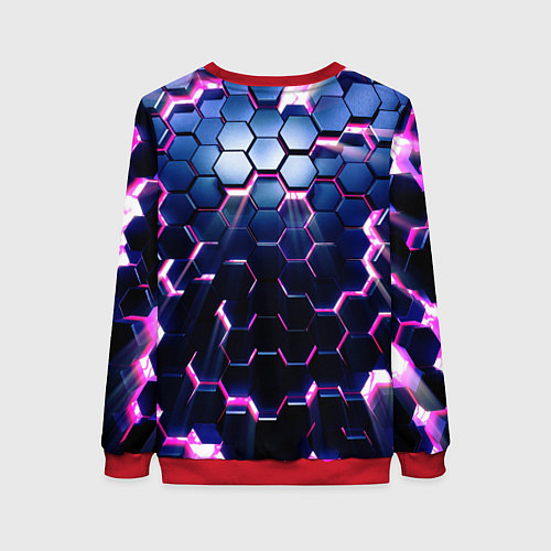 Женский свитшот TESLA СОТЫ / 3D-Красный – фото 2