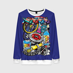 Свитшот женский Gas Garage, цвет: 3D-белый