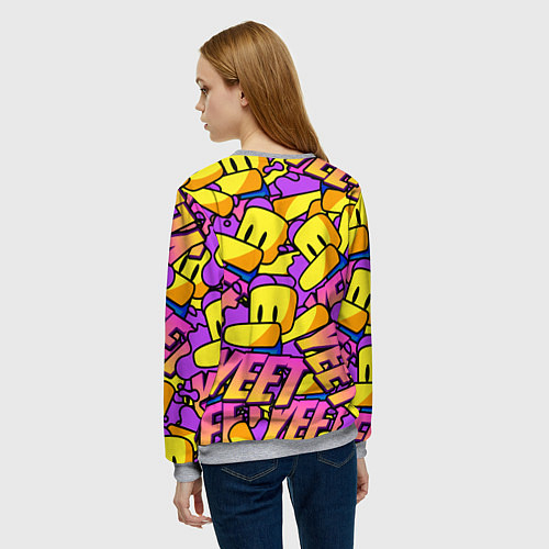 Женский свитшот ROBLOX РОБЛОКС YEET / 3D-Меланж – фото 4