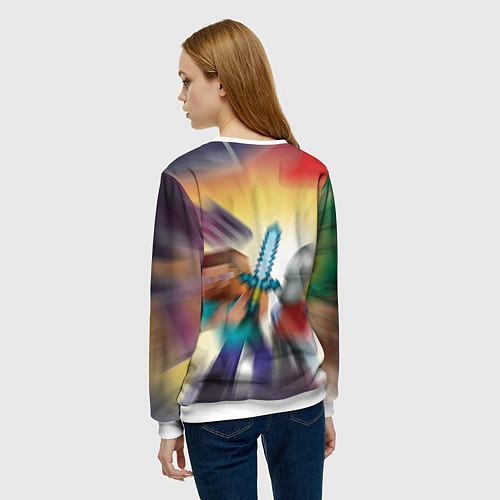 Женский свитшот MINECRAFT МАЙНКРАФТ Z / 3D-Белый – фото 4