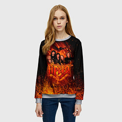 Свитшот женский Ария в огне, цвет: 3D-меланж — фото 2