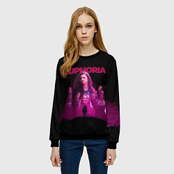 Свитшот женский Euphoria team, цвет: 3D-черный — фото 2