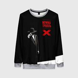 Свитшот женский Мумий Тролль ВОСТОК X CЕВЕРОЗАПАД, цвет: 3D-меланж