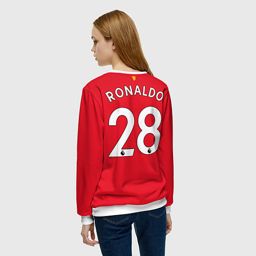 Женский свитшот Роналду Манчестер Юнайтед / 3D-Белый – фото 4