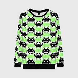 Свитшот женский Space Invaders Old game Z, цвет: 3D-черный