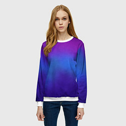 Свитшот женский Leather gradient, цвет: 3D-белый — фото 2
