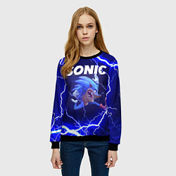 Свитшот женский SONIC СОНИК Z, цвет: 3D-черный — фото 2
