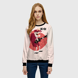 Свитшот женский Ангус Янг ACDC, цвет: 3D-черный — фото 2