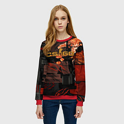 Свитшот женский HOWL ВОЙ СКИН CS, цвет: 3D-красный — фото 2