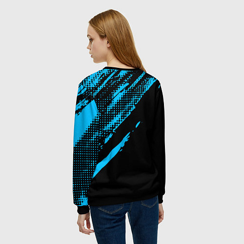 Женский свитшот Volkswagen Фольксваген / 3D-Черный – фото 4