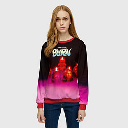 Свитшот женский Deep Purple - Burn, цвет: 3D-красный — фото 2