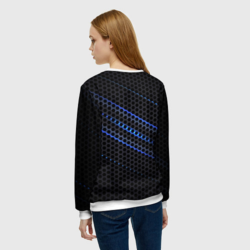 Женский свитшот MERCEDES LOGO NEON / 3D-Белый – фото 4