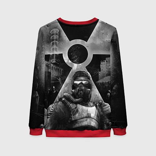Женский свитшот STALKER SHADOW OF CHERNOBYL СТАЛКЕР ТЕНИ ЧЕРНОБЫЛЯ / 3D-Красный – фото 2