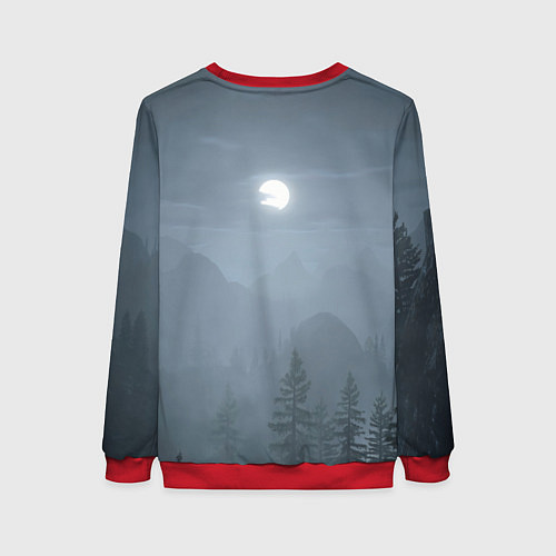 Женский свитшот Алан Уэйк: Полнолуние / 3D-Красный – фото 2
