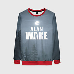 Свитшот женский Алан Уэйк: Полнолуние, цвет: 3D-красный