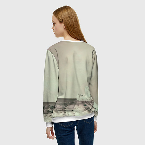 Женский свитшот Мумий Тролль Не помню зачем / 3D-Белый – фото 4