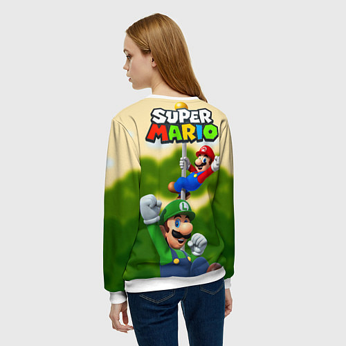 Женский свитшот 3DMario / 3D-Белый – фото 4