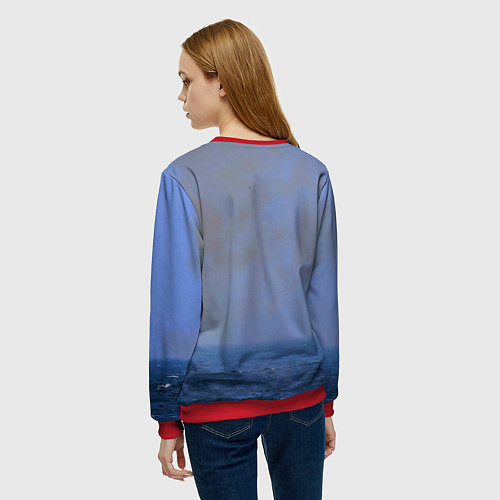 Женский свитшот Выстрел из крейсера / 3D-Красный – фото 4