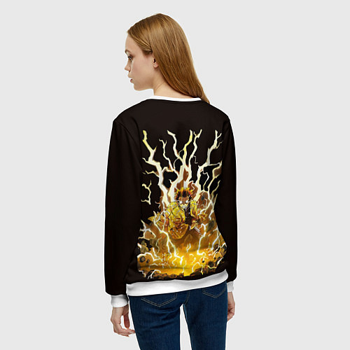 Женский свитшот Зинуцу Агацума входит в режим боя / 3D-Белый – фото 4