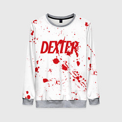 Женский свитшот Dexter logo Декстер брызги крови
