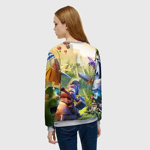 Женский свитшот CLASH OF CLANS БИТВА КЛАНОВ / 3D-Меланж – фото 4