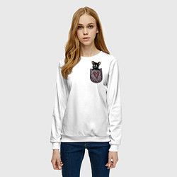 Свитшот женский Милашка в кормашке, цвет: 3D-белый — фото 2