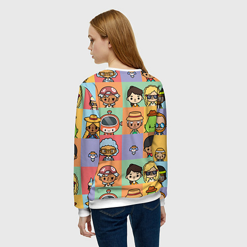 Женский свитшот Toca Life: Faces / 3D-Белый – фото 4