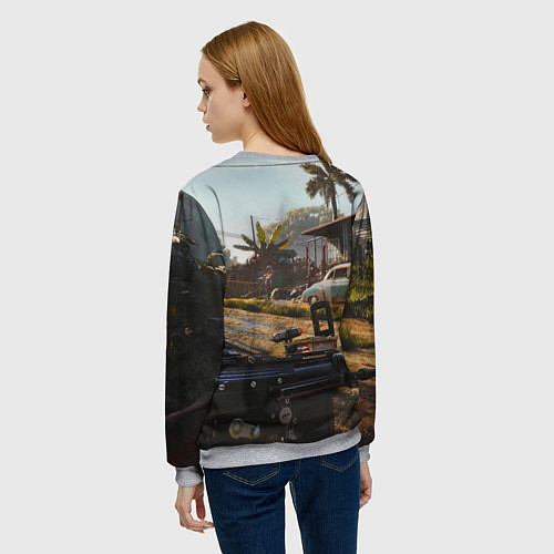 Женский свитшот Far Cry 6 game art / 3D-Меланж – фото 4