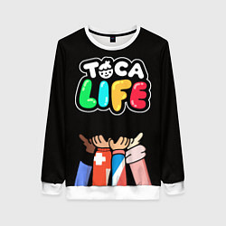 Свитшот женский Toca Life: Friends, цвет: 3D-белый