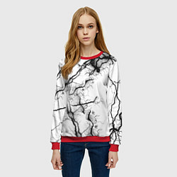 Свитшот женский Нейронные связи, цвет: 3D-красный — фото 2