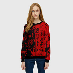 Свитшот женский BERSERK BLACK RED БЕРСЕРК ПАТТЕРН, цвет: 3D-черный — фото 2