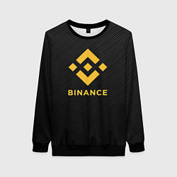 Свитшот женский БИНАНС ЛОГО CARBON BINANCE LOGO, цвет: 3D-черный