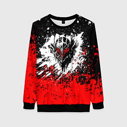 Свитшот женский Берсерк: Брызги красок, цвет: 3D-черный
