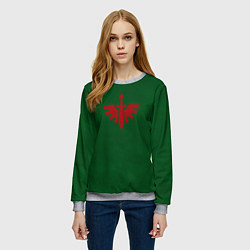 Свитшот женский Темные ангелы после Ереси цвет легиона, цвет: 3D-меланж — фото 2
