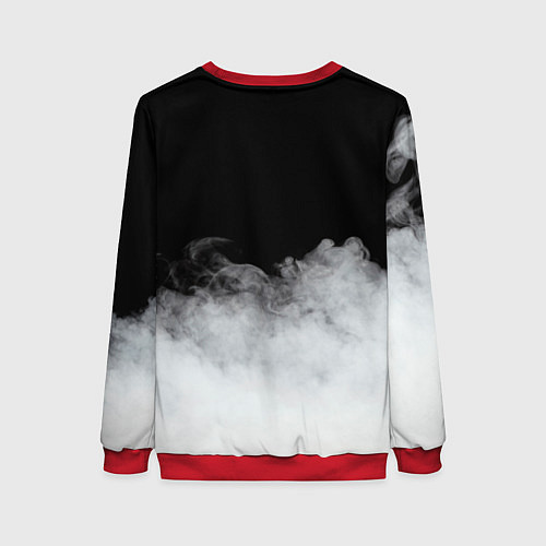 Женский свитшот Mercedes-Benz Облака / 3D-Красный – фото 2