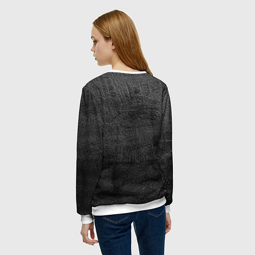 Женский свитшот Волчий отпечаток золотом Символ Велеса / 3D-Белый – фото 4