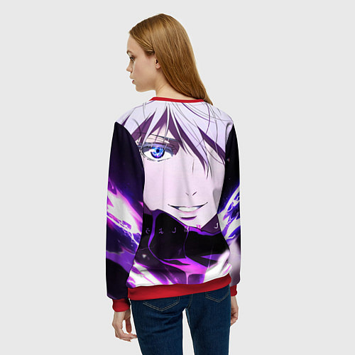 Женский свитшот Сатору Гото кастует заклинание / 3D-Красный – фото 4