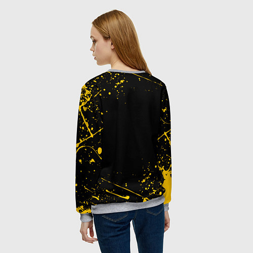 Женский свитшот WU-TANG CLAN БРЫЗГИ КРАСОК / 3D-Меланж – фото 4