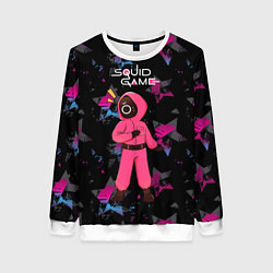 Свитшот женский Удивление - сериал Игра в кальмара, цвет: 3D-белый