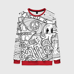 Женский свитшот All you need is The Beatles Раскраска