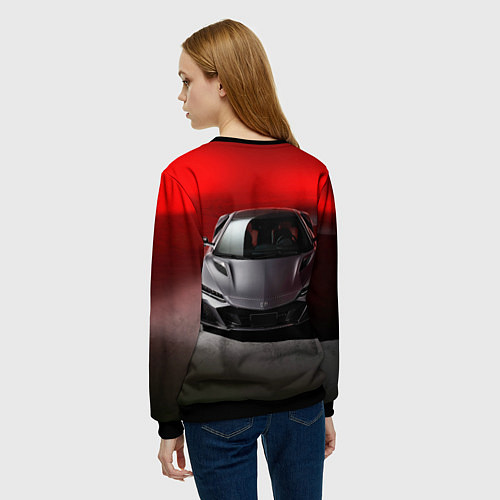 Женский свитшот HONDA NSX / 3D-Черный – фото 4