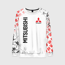 Свитшот женский MITSUBISHI JAPAN STYLE SAMURAI AUTO, цвет: 3D-белый