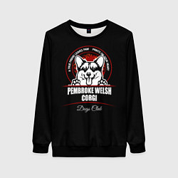 Свитшот женский Вельш-Корги Пемброк Corgi, цвет: 3D-черный