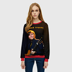 Свитшот женский Мумий Тролль Илья Лагутенко, цвет: 3D-красный — фото 2