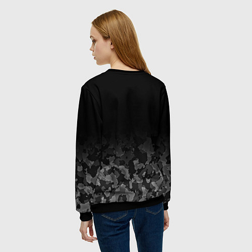 Женский свитшот H2 HUMMER LOGO / 3D-Черный – фото 4