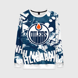 Свитшот женский Эдмонтон Ойлерз Edmonton Oilers, цвет: 3D-белый