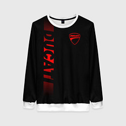 Свитшот женский DUCATI BLACK RED LINE, цвет: 3D-белый